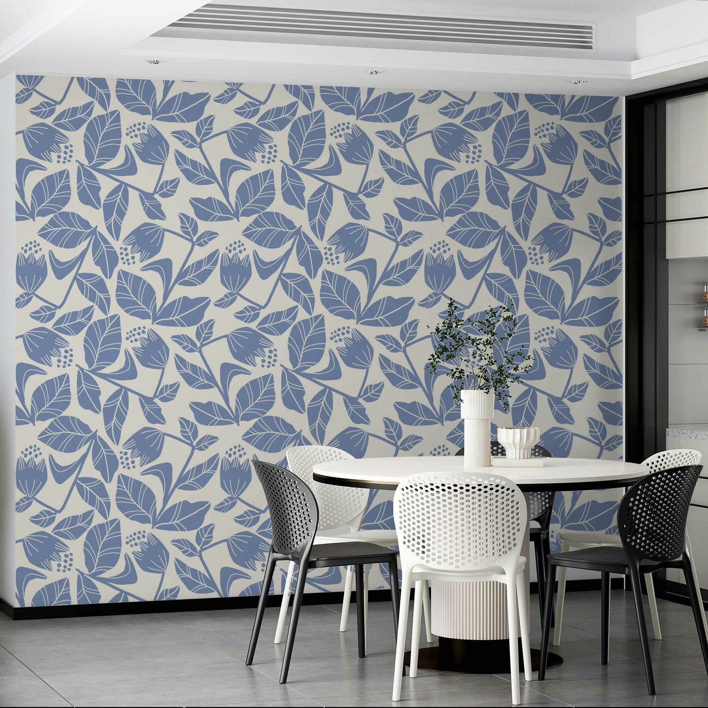 Botanical floral design wallpaper

