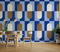 Earth tone geometric wallpaper

