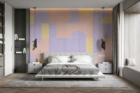 Vintage-inspired geometric wall design

