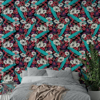 Bold peacock design mural wallpaper

