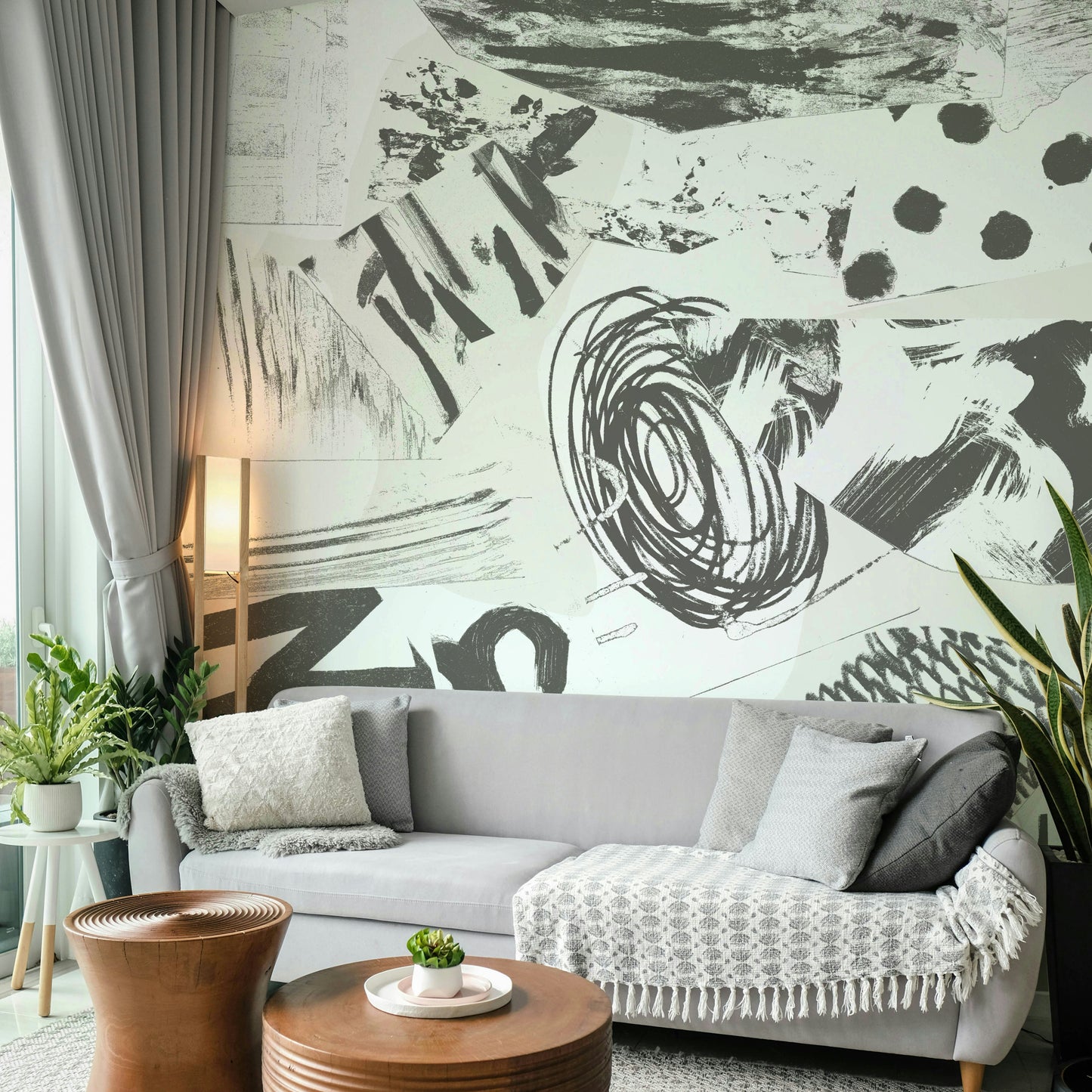 Minimal abstract wallpaper for modern interiors