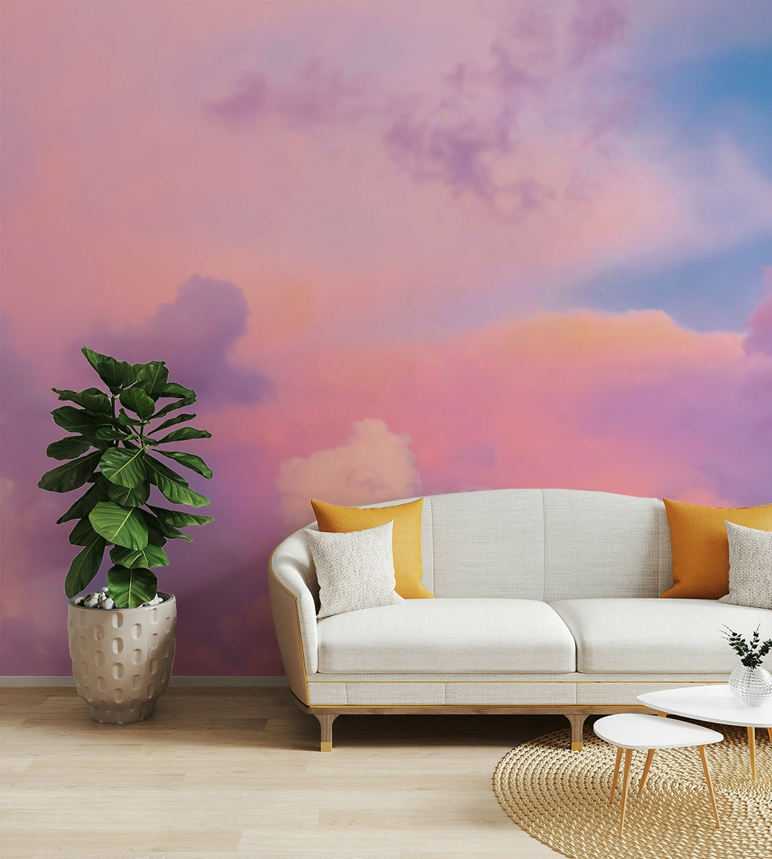 Colorful Clouds on Sunset Sky Wall Mural

