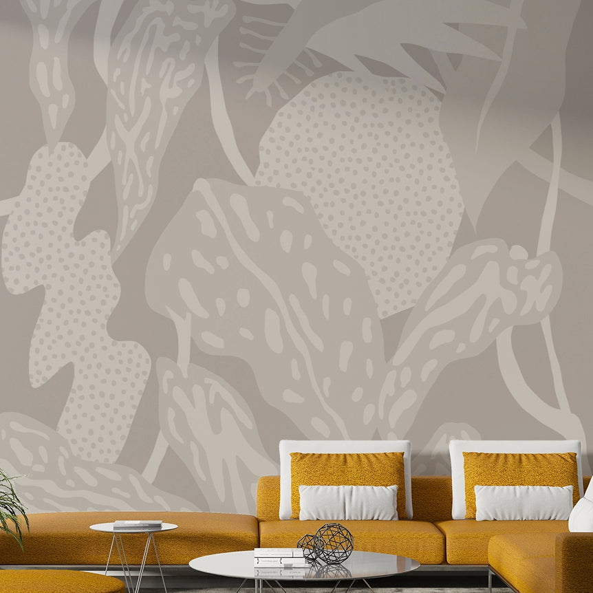 Delicate foliage pattern wall mural


