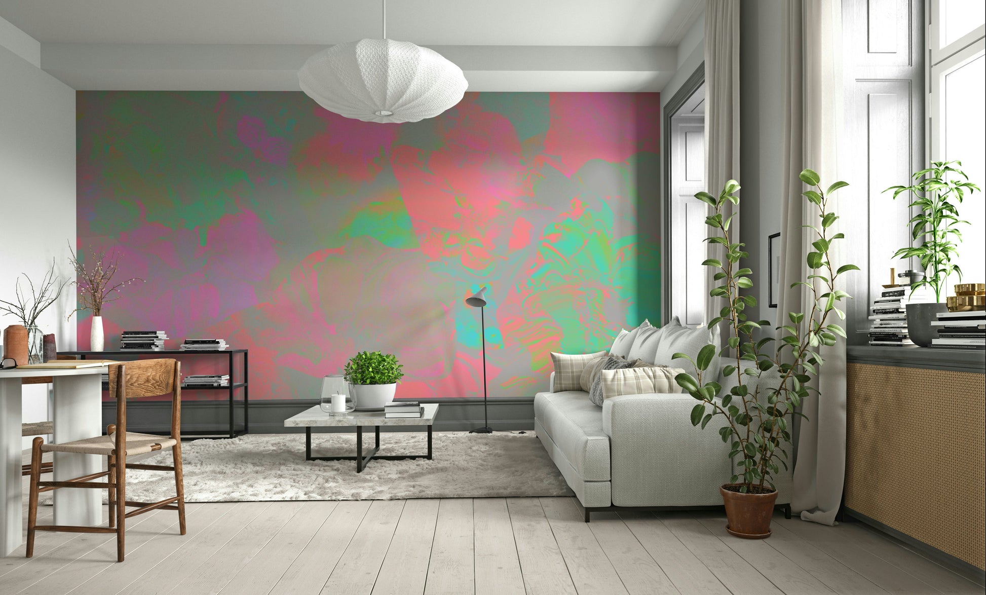 Watercolour flower wallpaper for walls

