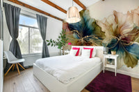 Light and airy flower mural for walls