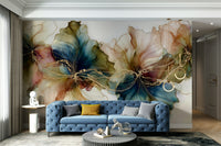 Subtle flower pattern in ink style

