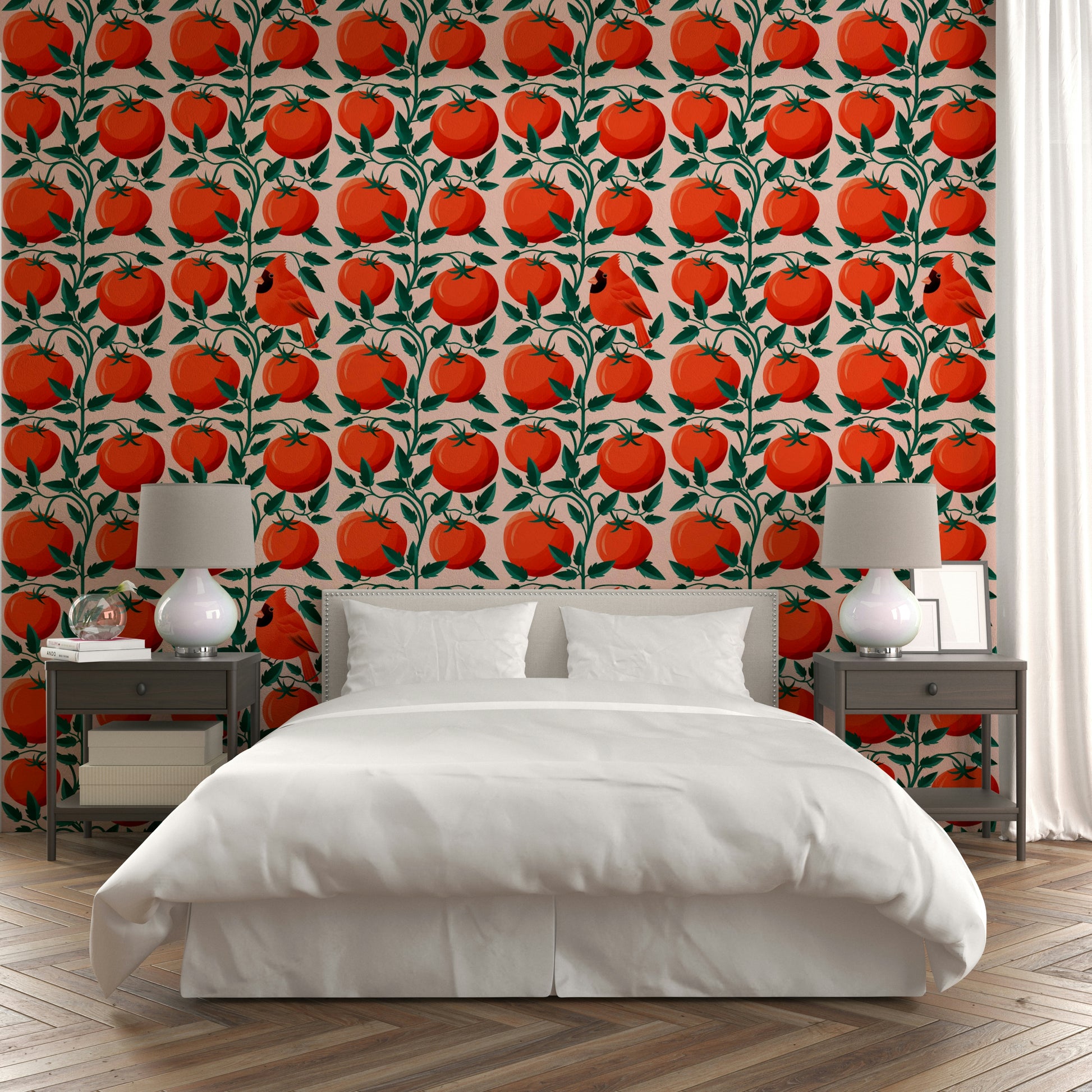 Bold tomato wallpaper for walls

