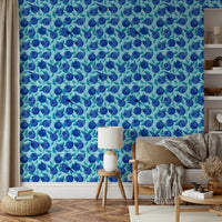 Soft blue wallpaper mural pattern

