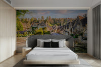 Mural wallpaper with rural English charm

