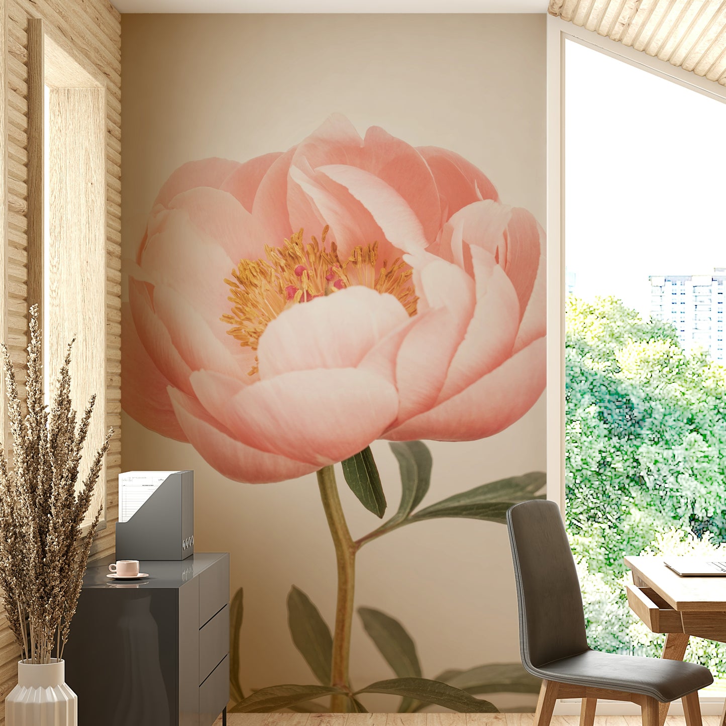 High-quality floral wall mural for lasting beauty

