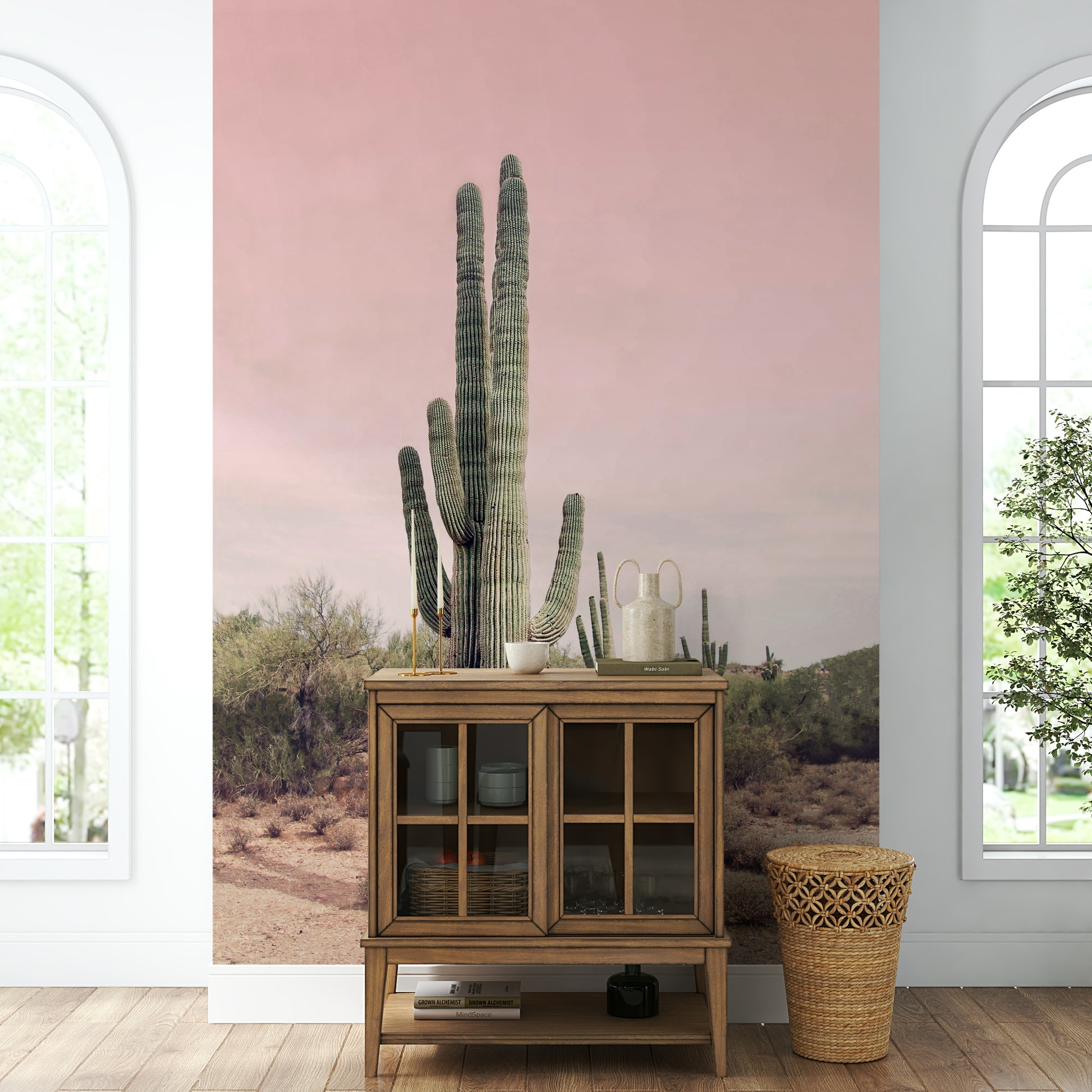 Desert-inspired mural wallpaper for modern interiors


