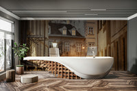 A tall, modern tower in the distance
