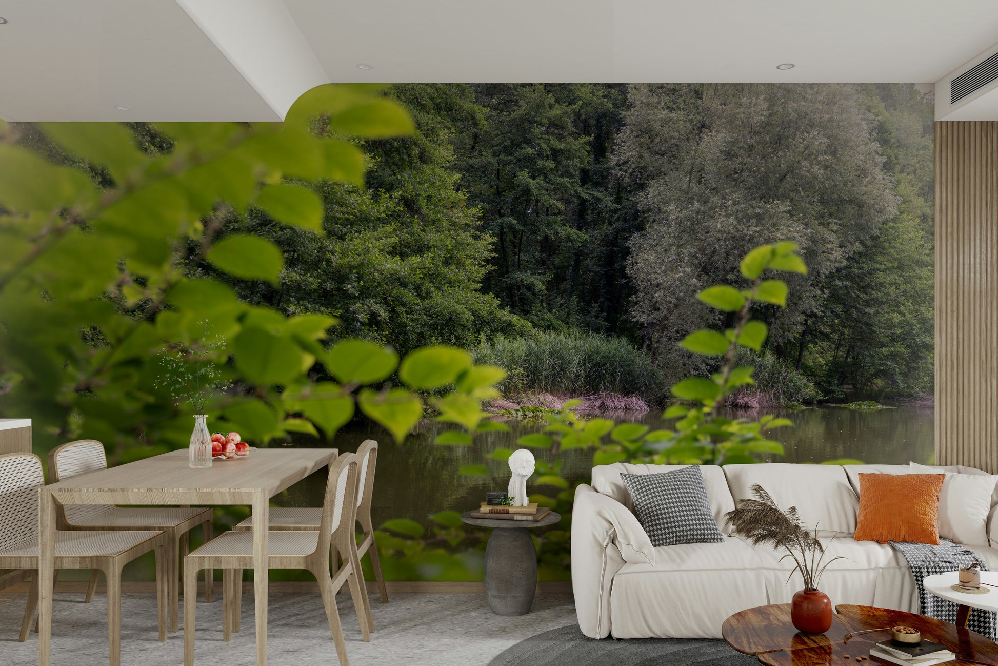 Calm, still water surface
