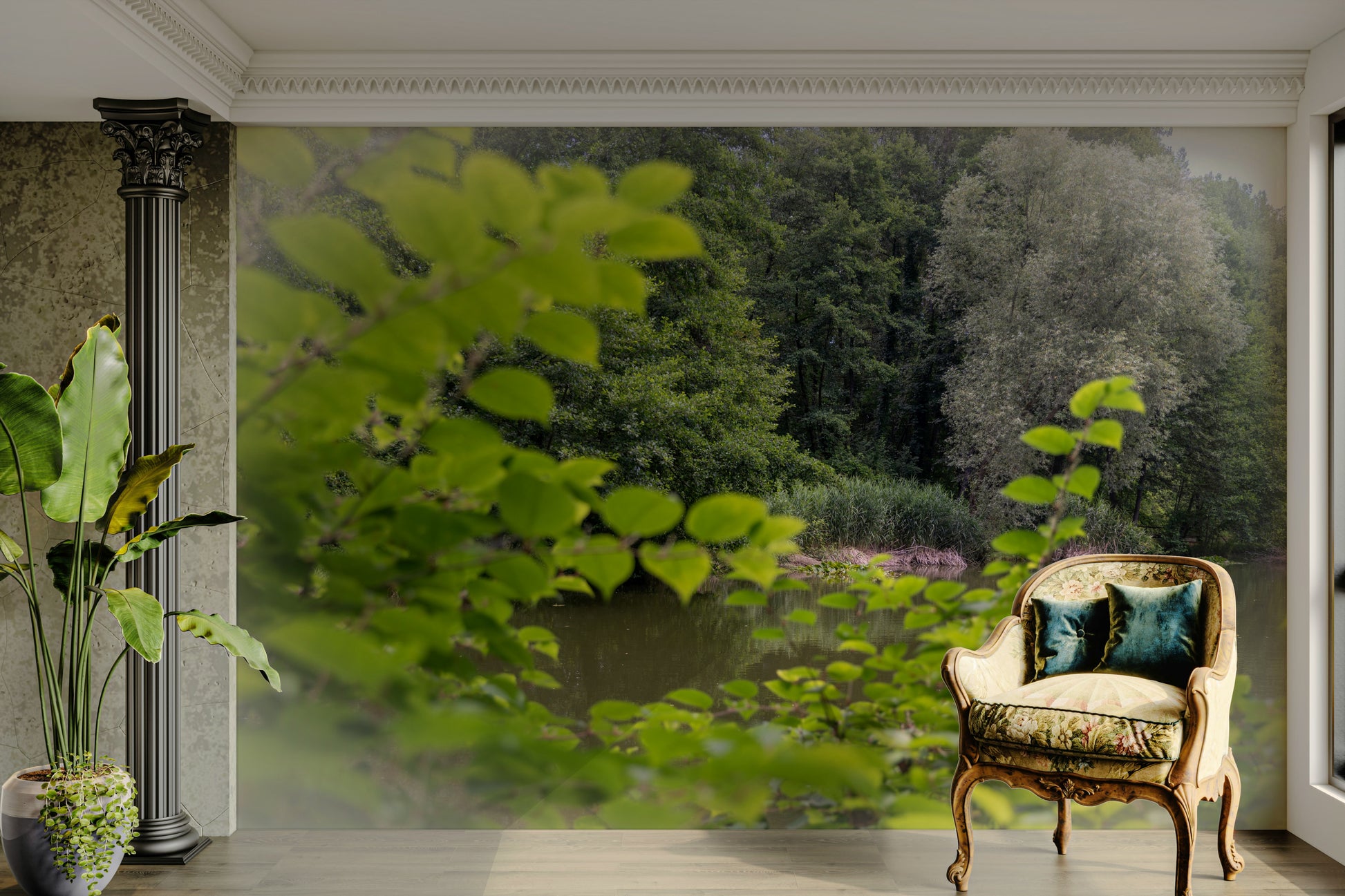 A harmonious and soothing outdoor setting
