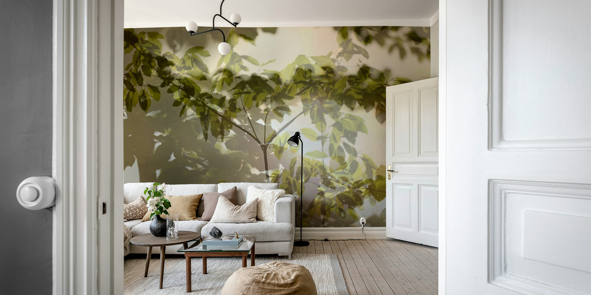 Detailed rendering of leaf veins and forms
