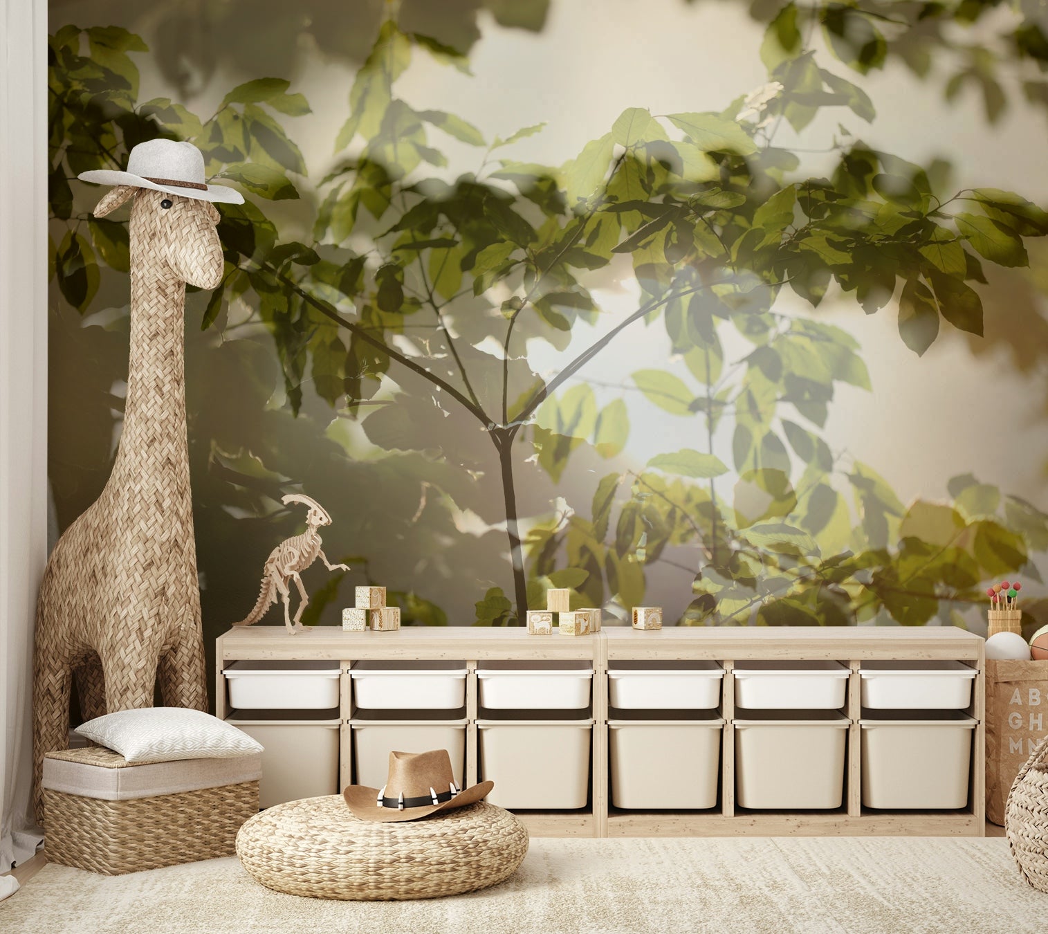 The interplay of light and shadow on greenery
