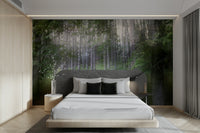 Gentle hues of green and brown
