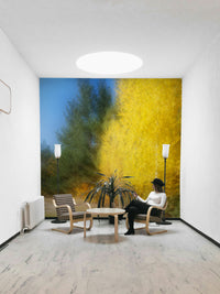 The image has a soft, dream-like quality with gentle vertical lines.

