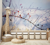 Winter berries on twigs wallpaper
