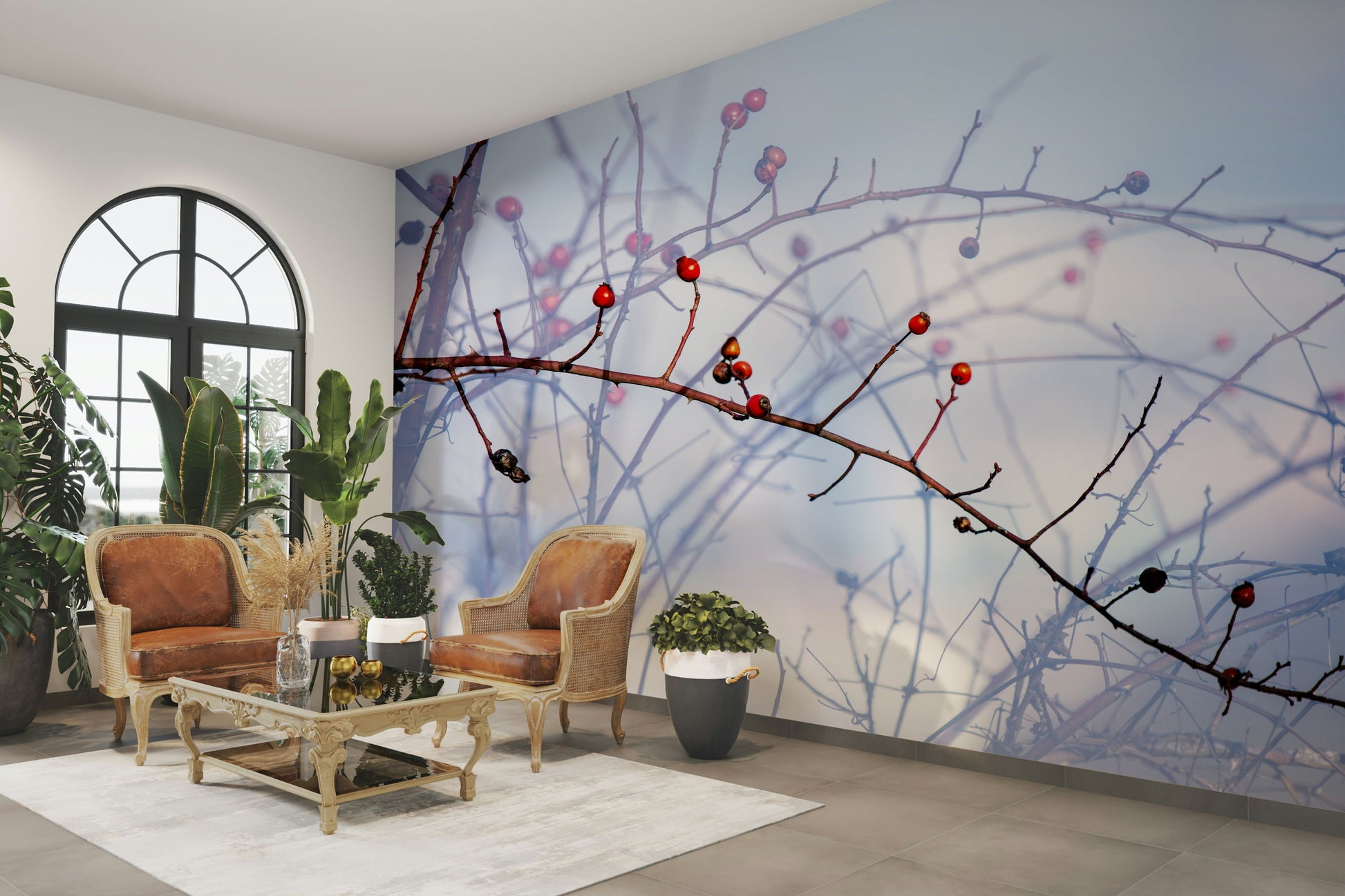 Minimal winter branches wallpaper
