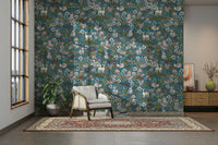 Forest creatures and plants wallpaper
