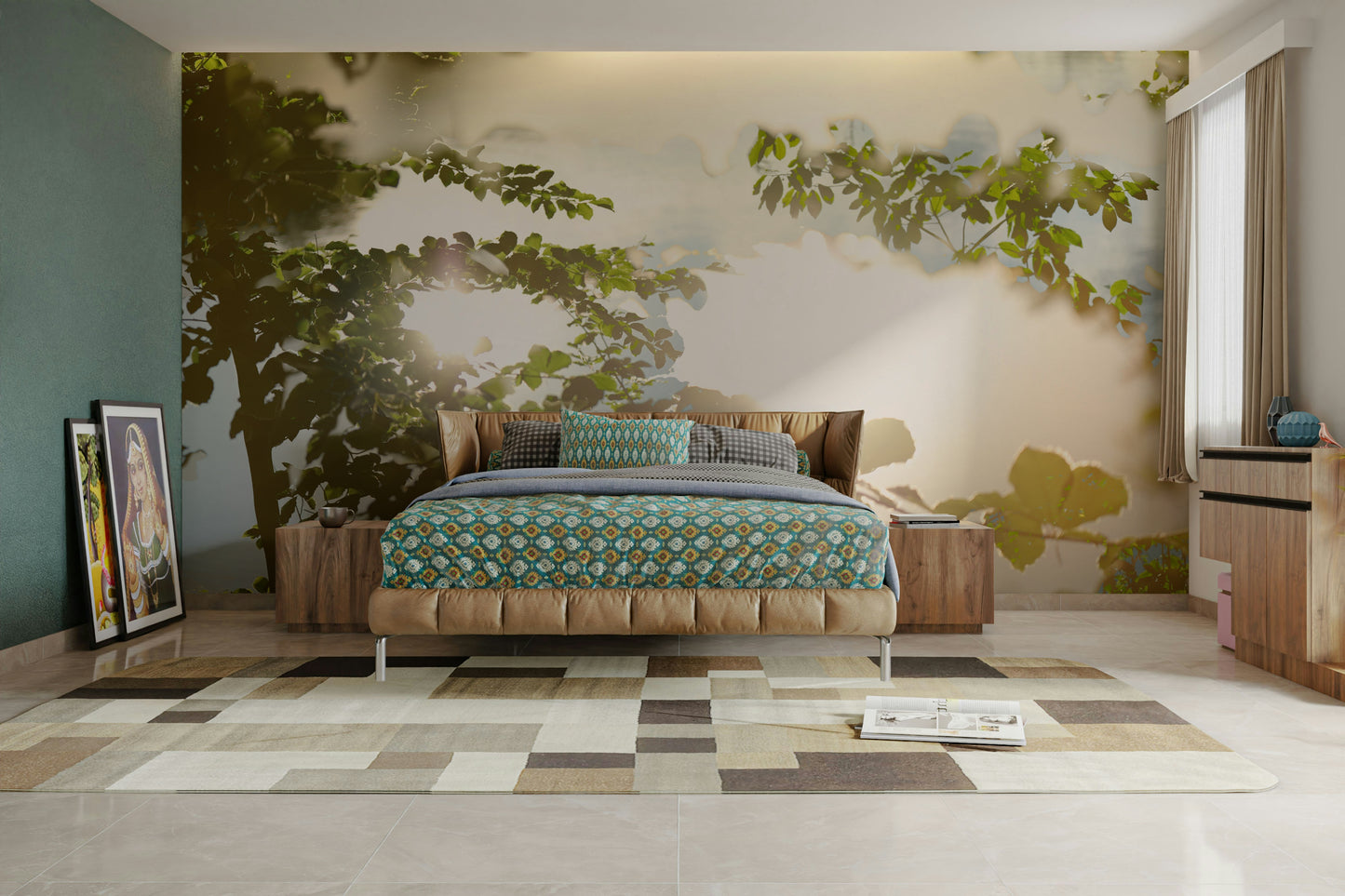 Subtle green tones wall mural
