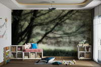 Muted nature view wall mural

