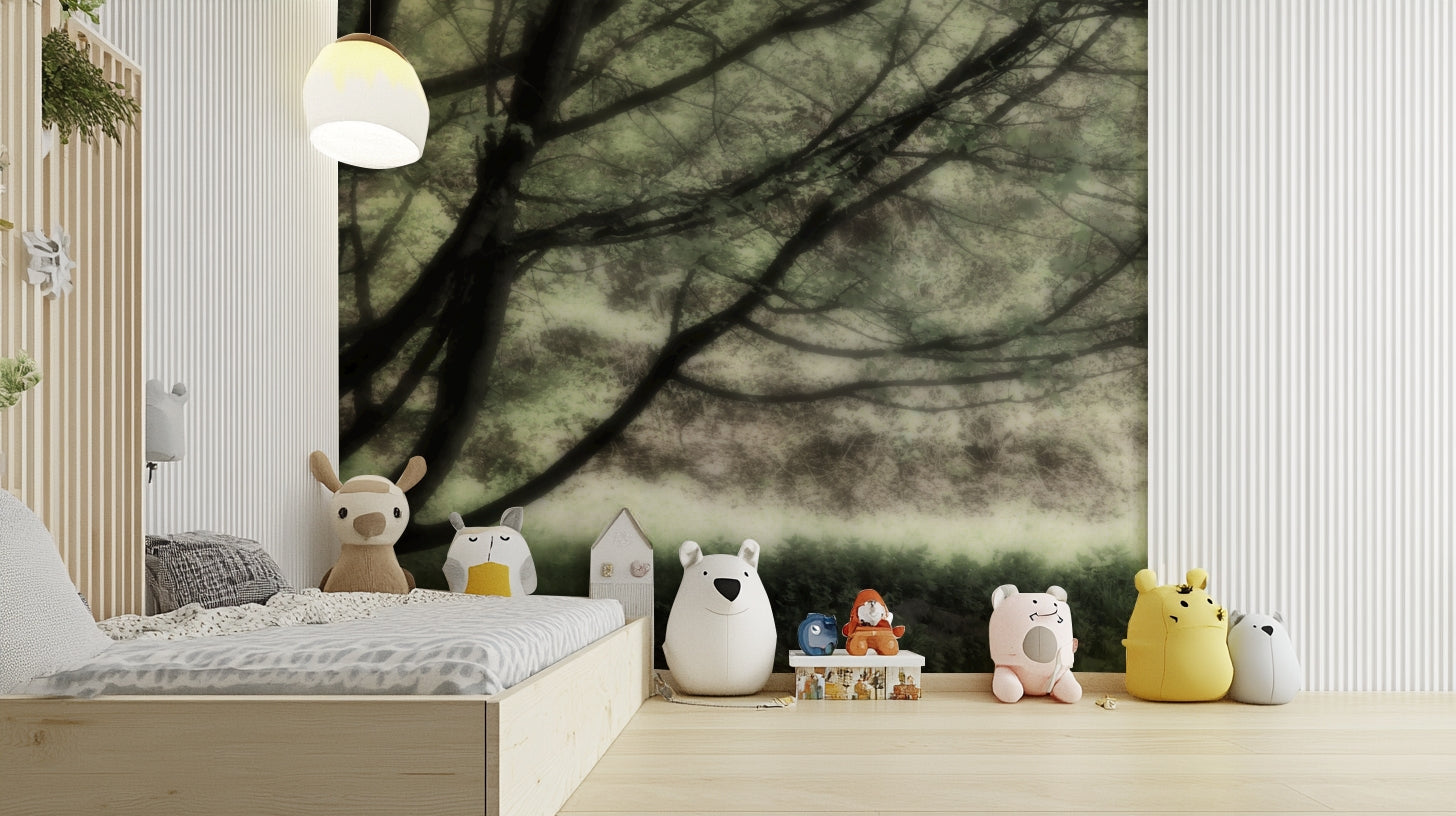 Tranquil forest edge wallpaper
