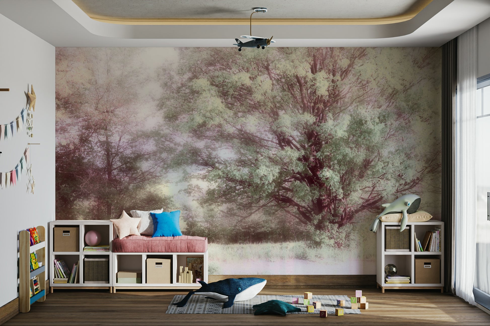 Calm nature photography mural
