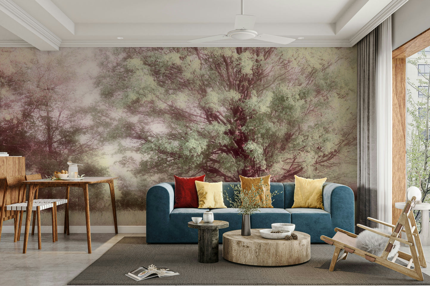 Ethereal tree art wallpaper for walls

