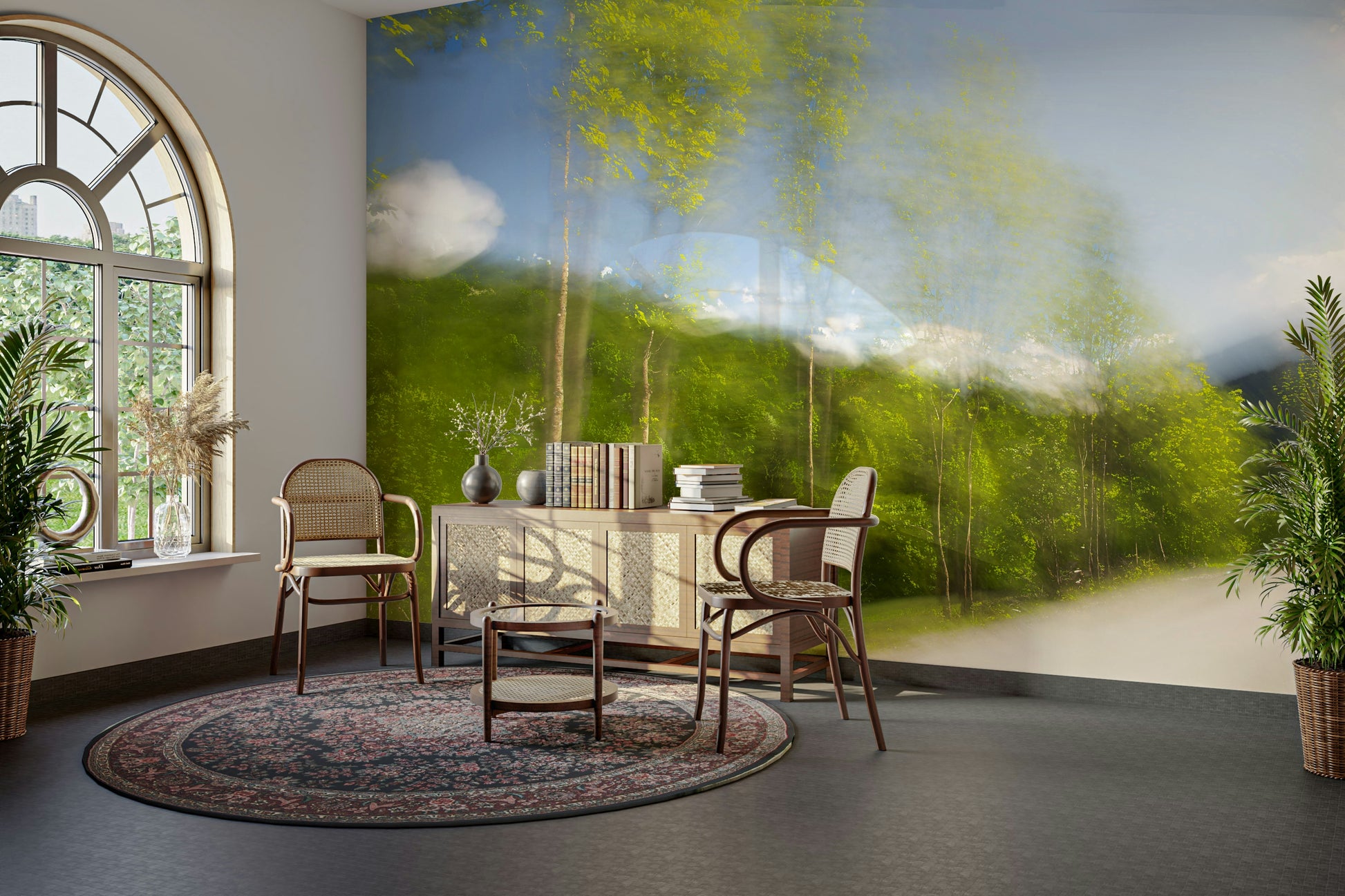 Calm tree and sky wallpaper
