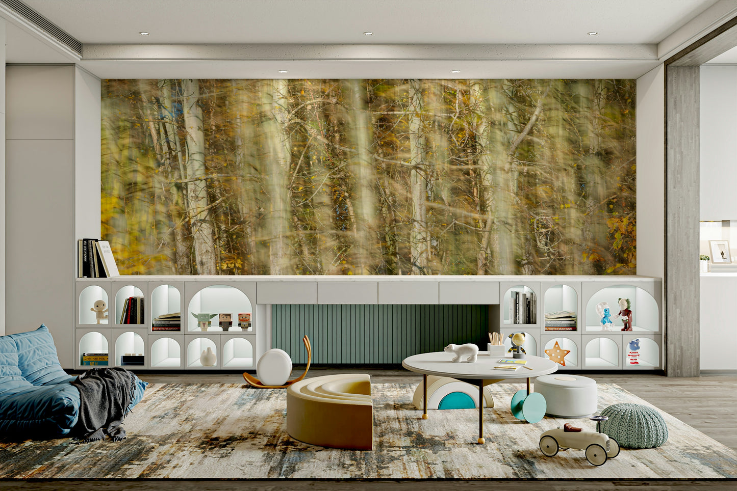 Soft focus autumn leaves wallpaper
