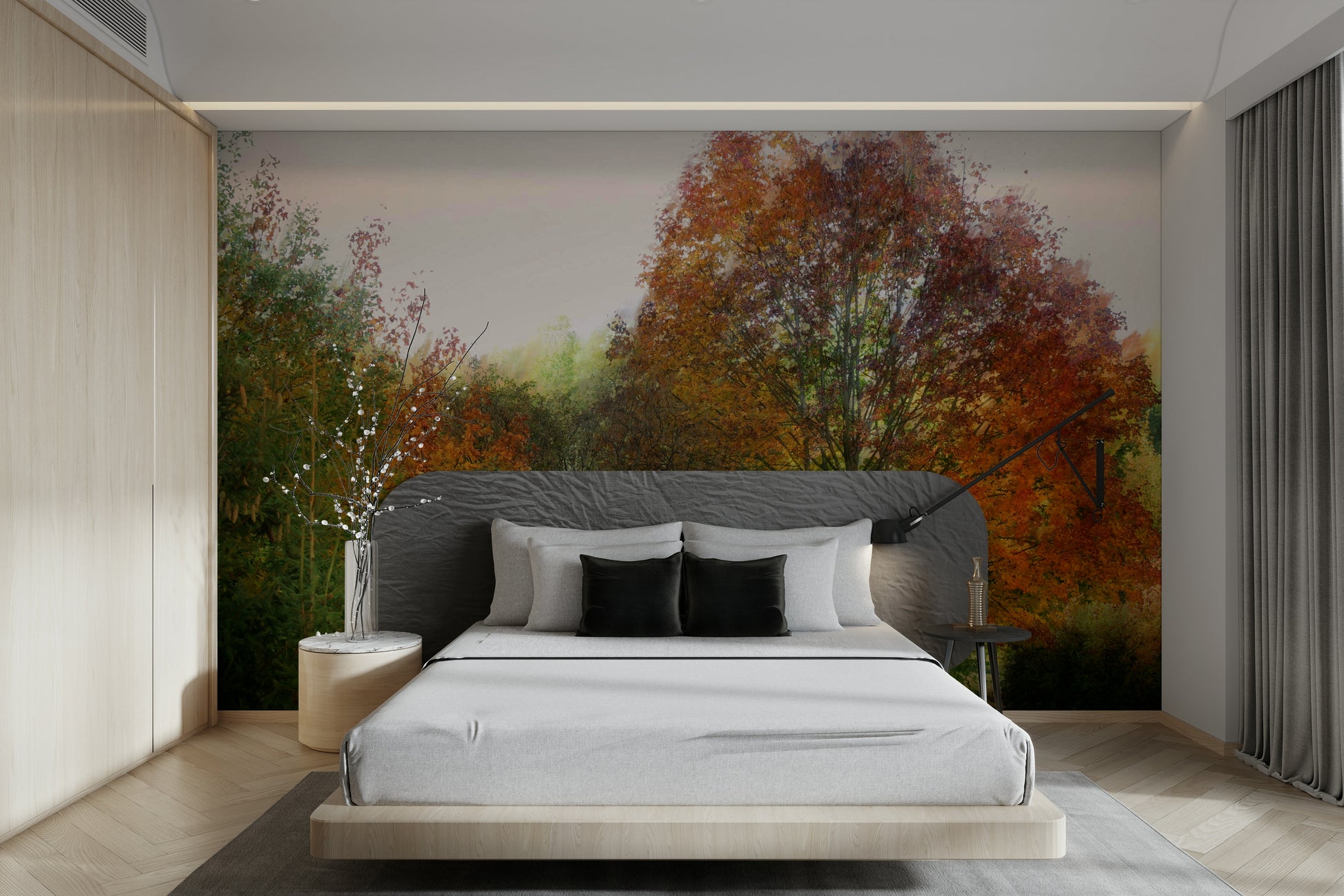 Colorful landscape wall wallpaper
