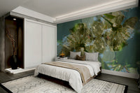 Botanical abstract flower wallpaper
