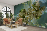 Calm blossom pattern wall mural
