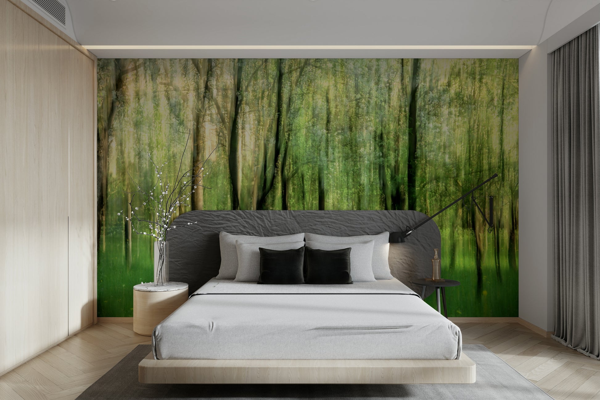 Gentle green tones wall mural
