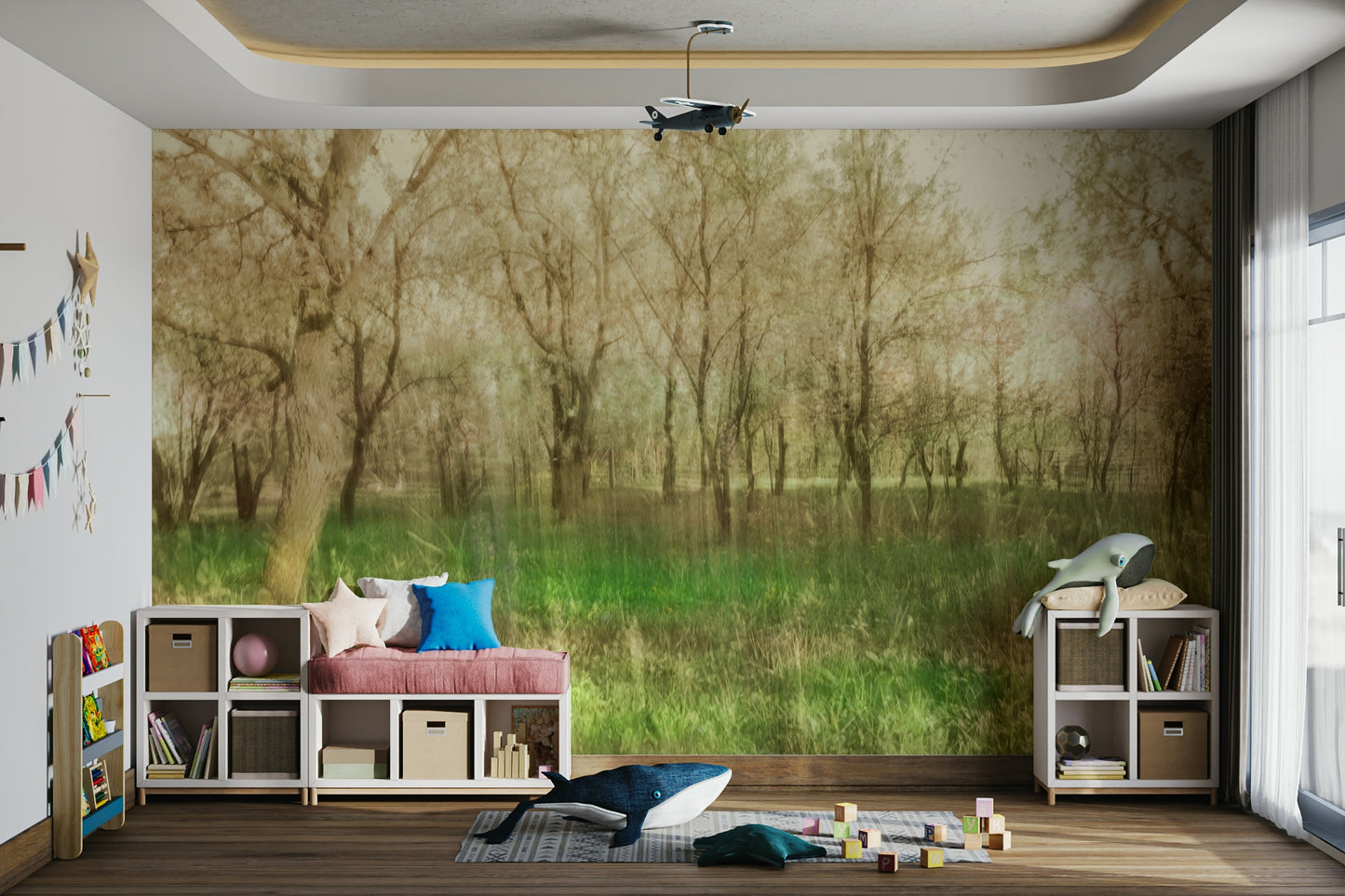 Gentle trees wallpaper mural
