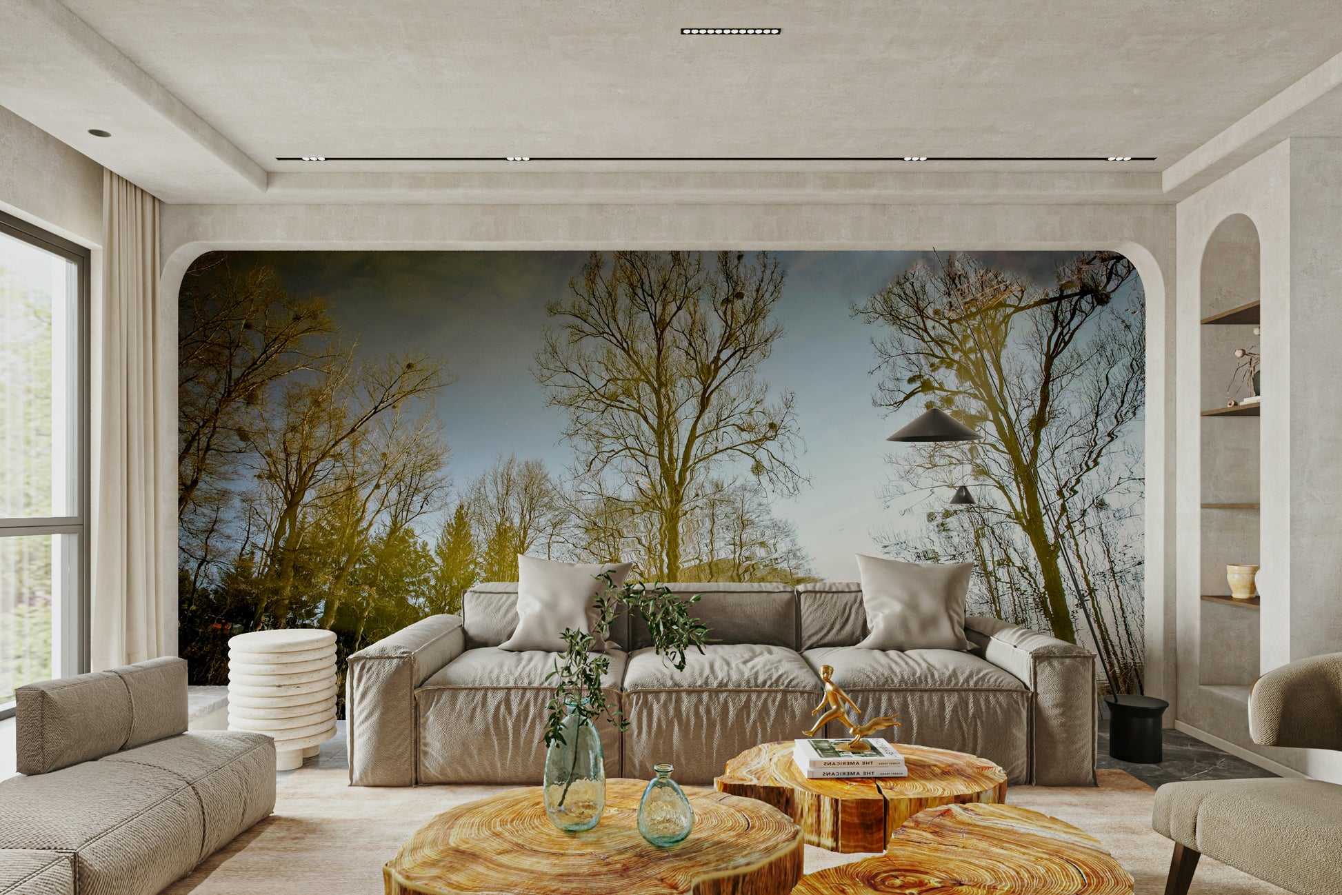 Balanced landscape mural wallpaper
