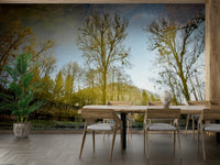 Tranquil forest and lake wallpaper
