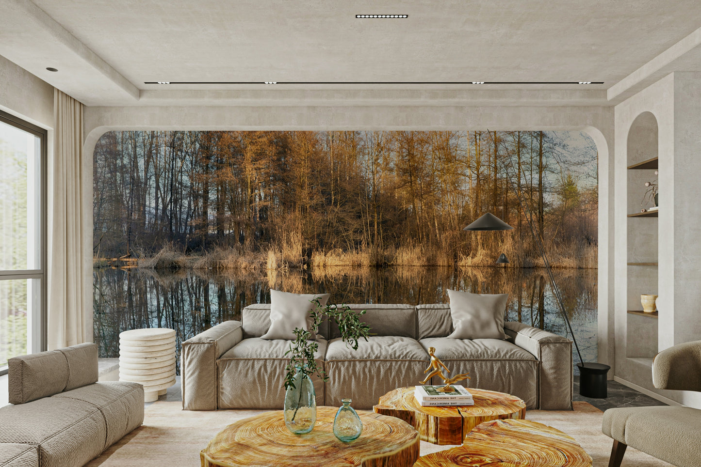 Serene lake scene wallpaper for walls
