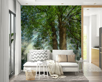 Organic tree canopy mural design
