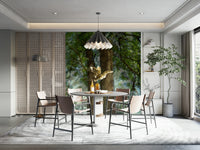 Peaceful leaf pattern mural wallpaper
