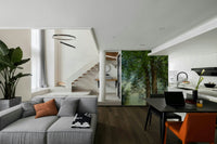 Green tree canopy mural wallpaper
