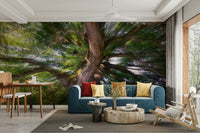 Rich detail forest wall mural
