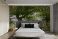 Soft greenery wallpaper for walls
