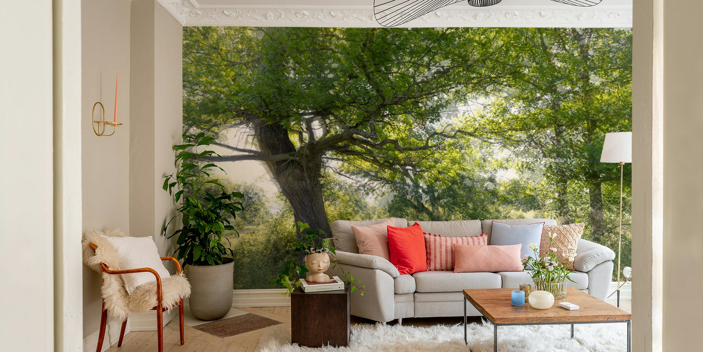 Serene nature scene wall mural
