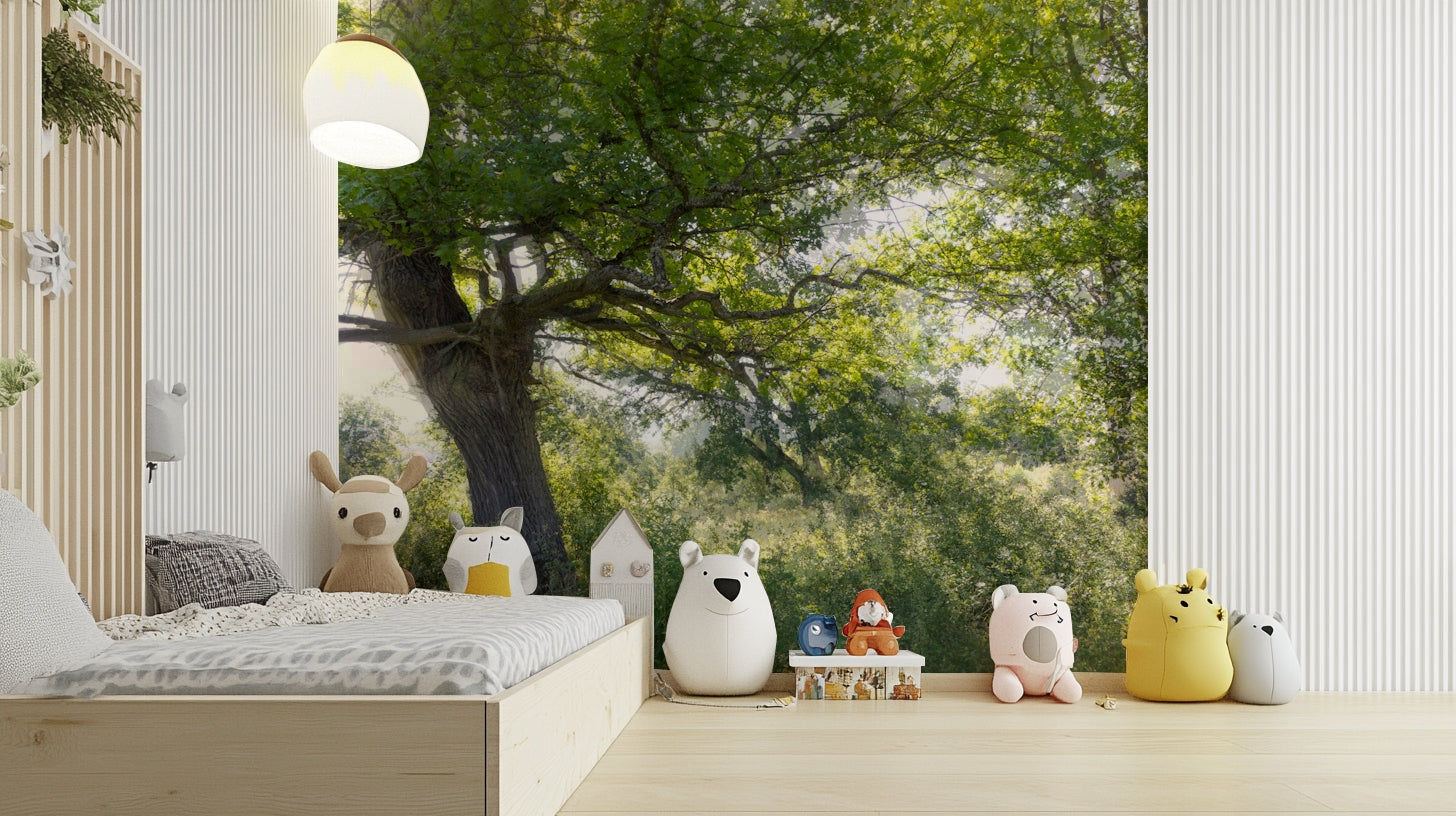 Tranquil tree and foliage wallpaper
