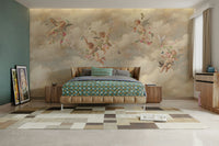 Sky mural with soft clouds
