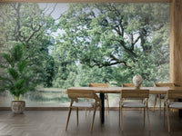 Serene countryside mural wallpaper
