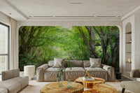 Natural trail photo wall backdrop
